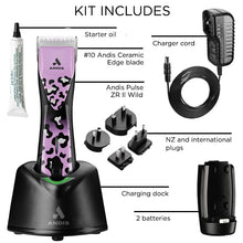 Load image into Gallery viewer, Andis Pulse ZR II Cordless 5 Speed - with 2 Batteries and Case - Limited Edition WILD