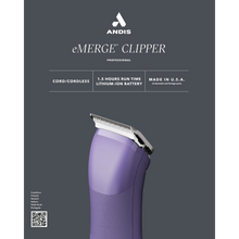 Load image into Gallery viewer, Andis eMERGE Corded/Cordless Clipper - Purple