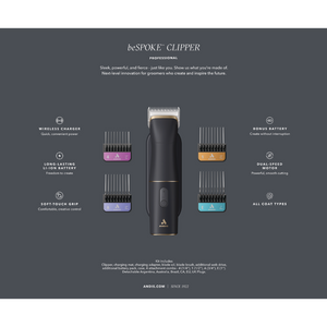 Andis beSPOKE Cordless Clipper - with 2 Batteries and Case