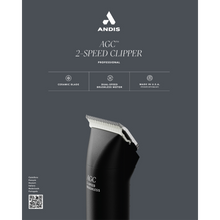 Load image into Gallery viewer, Andis AGC Brushless 2 Speed - BLACK