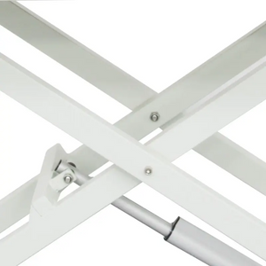 Shernbao Low-Low Table 126cm Crossbar + Outlet & Storage - White
