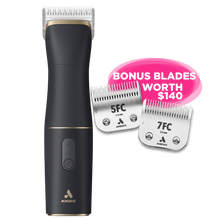Load image into Gallery viewer, Andis Cordless Clipper
5-Speed Cordless Clipper
Professional Dog Clippers NZ
Long Runtime Dog Clipper
Low Vibration Clippers
A5 Blade Clippers
Heavy Duty Grooming Clippers
Professional Clippers for Double Coats
FREE BLADES
FREE PET GROOMING BLADES