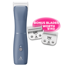 Load image into Gallery viewer, Andis Cordless Clipper
5-Speed Cordless Clipper
Professional Dog Clippers NZ
Long Runtime Dog Clipper
Low Vibration Clippers
A5 Blade Clippers
Heavy Duty Grooming Clippers
Professional Clippers for Double Coats
FREE BLADES
FREE PET GROOMING BLADES