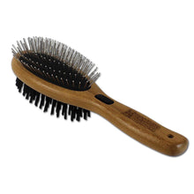 Load image into Gallery viewer, Bamboo Groom Combo Double Pin and Bristle Brush - Med to Long