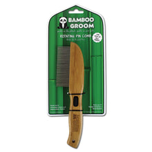 Load image into Gallery viewer, Bamboo Groom Rotating 41 Pin Detangler Comb
