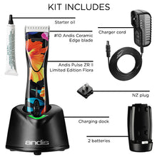 Load image into Gallery viewer, Andis Pulse ZR II Cordless 5 Speed - with 2 Batteries and Case - FLORA