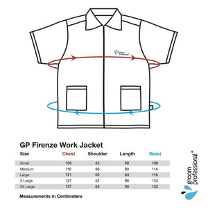 Groom Professional Firenze Unisex Jacket Sizing Chart