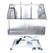 Load image into Gallery viewer, Stainless Steel Electric Lift Bath Tub with Sliding Door 1.4m - 1.7m