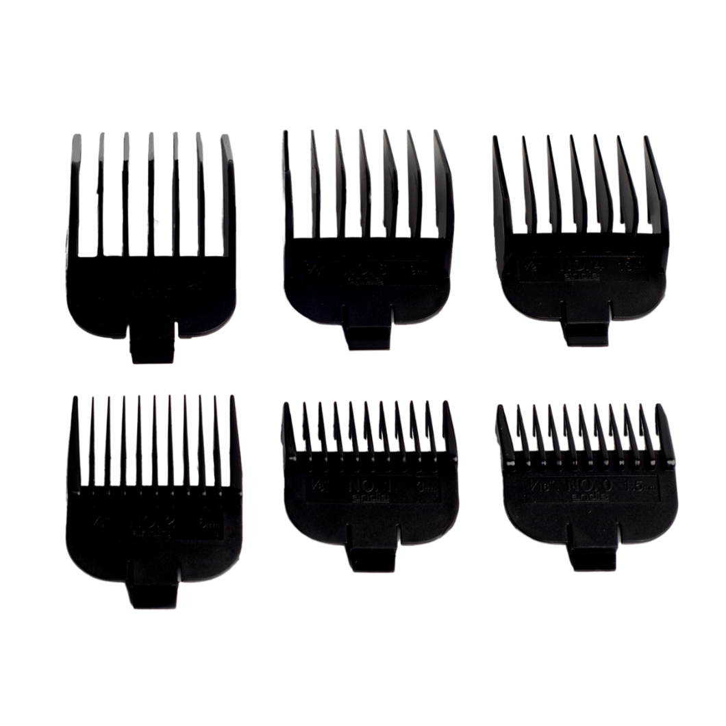 Andis Set of 6 Comb Attachments - Fits all Andis AGC models & more