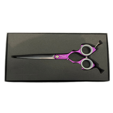 Load image into Gallery viewer, Shernbao Shark Teeth Straight Asian Fusion Scissors - 6.5&quot; Purple
