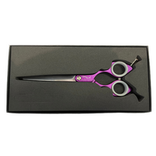 Load image into Gallery viewer, Shernbao Shark Teeth Straight Asian Fusion Scissors - 6.5" Purple