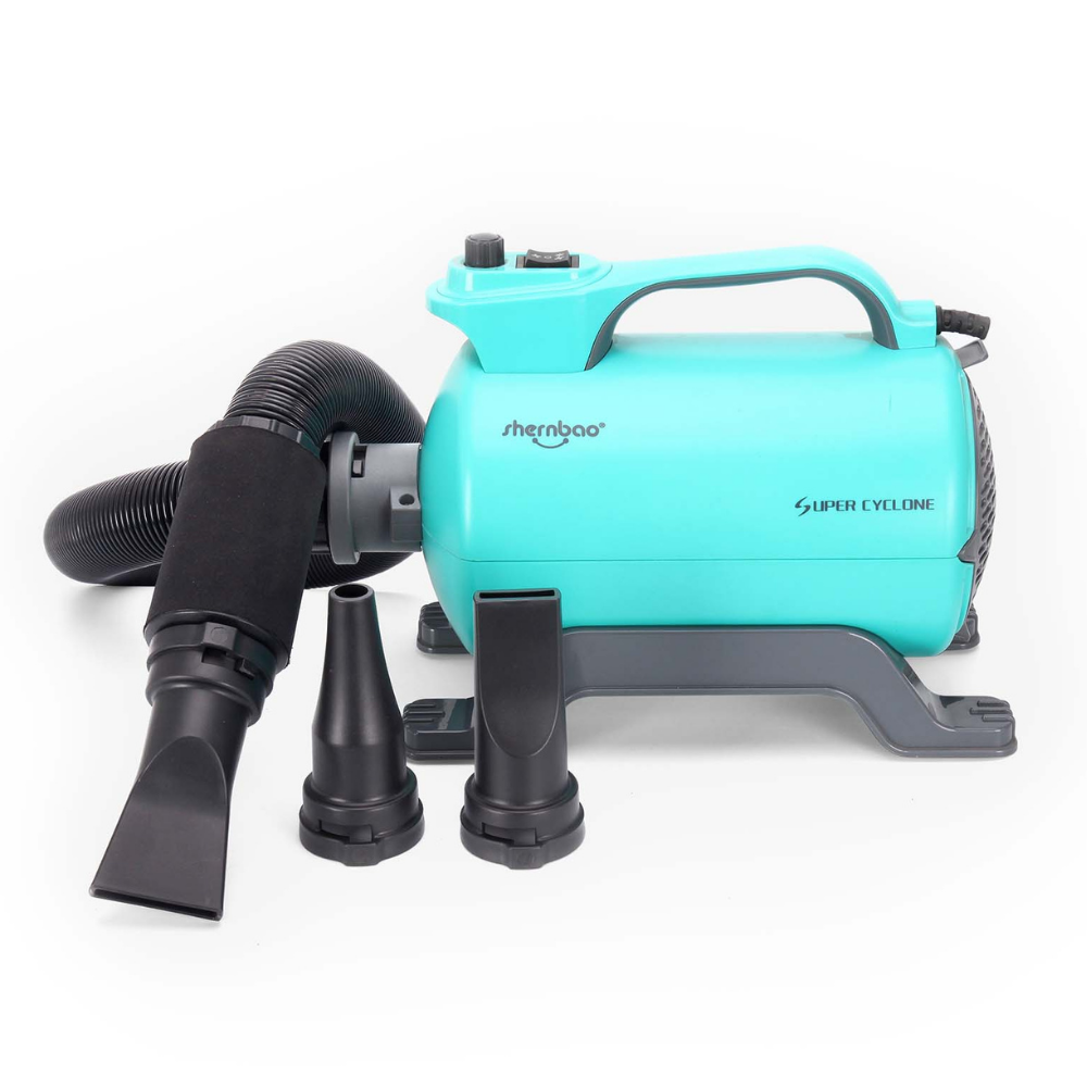 Shernbao Super Cyclone Dryer with Heater Turquoise AllGroom