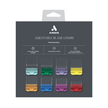 Load image into Gallery viewer, Andis Stainless Steel Comb Set For 5-in-1 Blades 8 Pack + Container - 3mm to 2.5cm