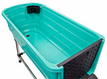 Load image into Gallery viewer, Compact Teal Bath Tub with Ramp