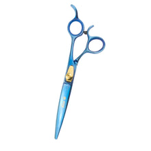 Load image into Gallery viewer, Geib Kiss Gold/Blue 7.5&quot; Curved Scissors