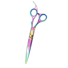 Load image into Gallery viewer, Geib Kiss Gold/Rainbow 7.5&quot; Curved Scissors
