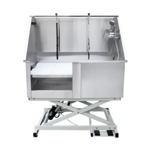 Load image into Gallery viewer, Stainless Steel Electric Lift Bath Tub with Sliding Door 1.4m - 1.7m