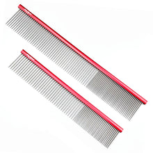 Load image into Gallery viewer, Shernbao Butter Comb 24cm - Red 'Poodle' comb for wool / long coats