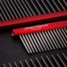 Load image into Gallery viewer, Shernbao Butter Comb 24cm - Red 'Poodle' comb for wool / long coats