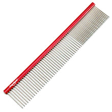 Load image into Gallery viewer, Shernbao Butter Comb 24cm - Red 'Poodle' comb for wool / long coats
