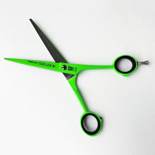 Load image into Gallery viewer, Witte Roseline 6&quot; Straight Scissors - Art Series - Neon Green