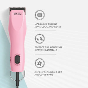 Professional groomer tools
2 Speeds, Clipper, Corded, KM2 Clipper, Pink, Wahl