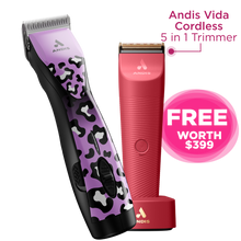 Load image into Gallery viewer, Andis Pulse ZR II Cordless 5 Speed - with 2 Batteries and Case - Limited Edition WILD