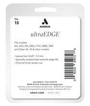 Load image into Gallery viewer, Andis UltraEdge Size 15 Blade - 1.2mm