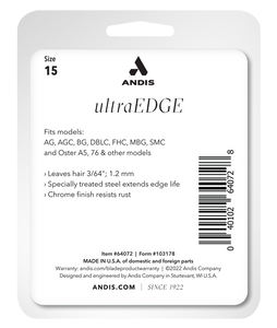 Andis UltraEdge Size 15 Blade - 1.2mm