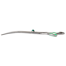 Load image into Gallery viewer, Geib Buttercut Wakizashi 8.5 inch curved shear
Geib Wakizashi stainless 8.5 curve scissors
Professional curved dog grooming shears
Micro serrated curved pet scissoring shear
Ball bearing pivot curved dog scissors 
Geib Wakizashi 8.5 curved poodle shear
Ergonomic offset curved grooming scissors 
Japanese steel curved pet grooming shears