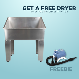 Shernbao Compact Stainless Steel Bath Tub - 90cm