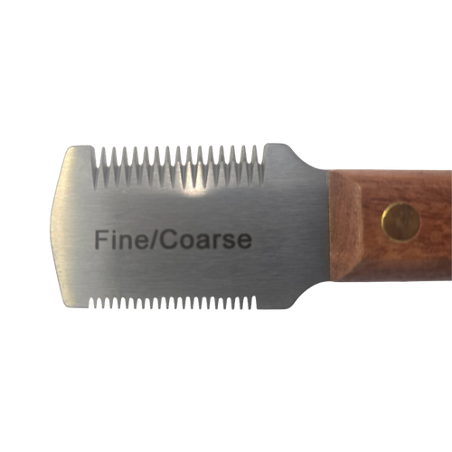 Jodi Murphy Carding Knife
Fine Coarse Combo Carding Knife
Grooming stripping knife
Undercoat removal tool
Professional carding knife
Finishing work grooming tool
Carding knife for finer coats
Tool for detail grooming areas
Removes heavy undercoat
Bulk coat removal tool
Efficient grooming knife
Time-saving grooming tool