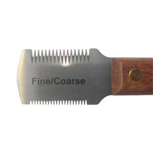 Jodi Murphy Carding Knife
Fine Coarse Combo Carding Knife
Grooming stripping knife
Undercoat removal tool
Professional carding knife
Finishing work grooming tool
Carding knife for finer coats
Tool for detail grooming areas
Removes heavy undercoat
Bulk coat removal tool
Efficient grooming knife
Time-saving grooming tool