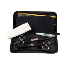 Load image into Gallery viewer, Geib Buttercut 7 inch 3 piece grooming kit
Geib HU-70-3PK35 home grooming shear set
Pet owner dog grooming scissors set 
7.0 inch straight curved blender shear kit
Geib Buttercut stainless steel pet scissors
Home dog grooming kit with zipper case
35 tooth blending shear set for pets

Complete dog scissoring set with comb oil NZ
