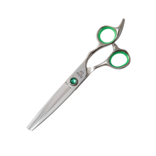 Load image into Gallery viewer, Geib Buttercut Wakizashi 7 inch 48 tooth blender
Geib Wakizashi 7.0 48T stainless blending shear
Japanese 440C steel dog grooming blender
Professional 48 tooth pet finishing shear
Geib Buttercut WZ-70-48T grooming scissor
Ergonomic offset 7 inch blending shear 
Ball bearing 48 tooth dog grooming blender
Premium pet coat texturizing scissors NZ