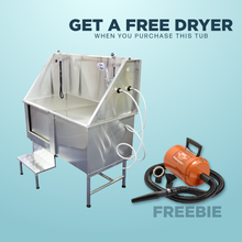 Load image into Gallery viewer, Premium Stainless Steel Bath Tub with Stairs - 1.2 metre