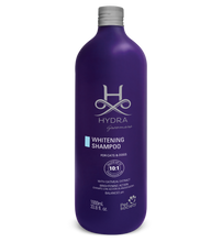 Load image into Gallery viewer, Hydra Pet Shampoo
Professional grooming
pet grooming shampoo
Natural shampoo
Professional shampoo
dog, shampoo, conditioner, puppy, volumizing, dogs, pet, dry, itchy, skin, hair, cat, natural,
whitening shampoo
Whitening Shampoo

Contains optical brightener reducing yellow color and stains 
Contains NO bleaching agents or harsh chemicals 
Fast drying and easy to rinse 
Made with oatmeal 
Suitable for dogs and cats with a light coat
1000 mL / 33.8 oz.
5000 mL / 169 oz.
Dilute up to 10:1

