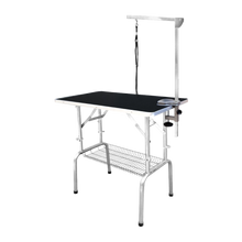 Load image into Gallery viewer, Beaumont Black Foldable Adjustable Table 95cm