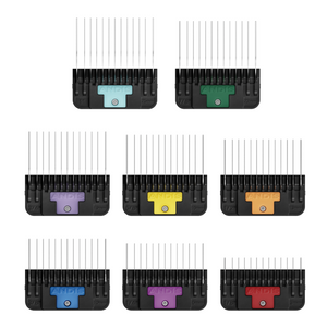 Andis Stainless Steel Wide Blade Comb Set 8 Pack + Container - 3mm to 2.5cm