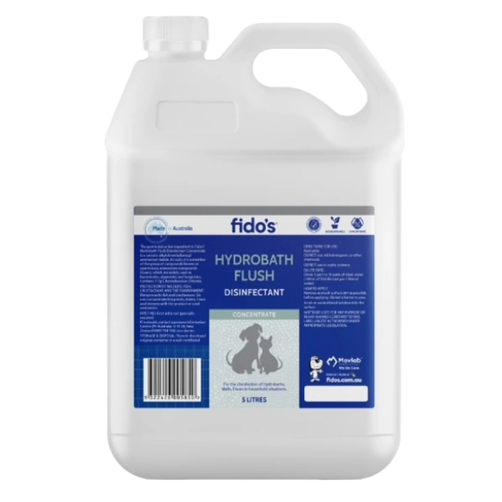 Fido's Hydrobath Flush Disinfectant bottle 5 Litres