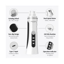 Load image into Gallery viewer, The Shernbao 2-Speed Pet Nail Grinder with LED Light - White