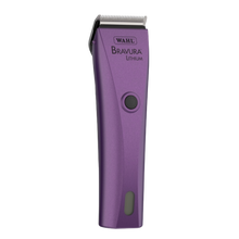 Load image into Gallery viewer, Purple Wahl Bravura Lithium pet clipper 
Wahl Bravura Cordless Clipper
Purple Bravura Clipper
Wahl 5-in-1 Clipper
Lithium Ion Pet Clipper