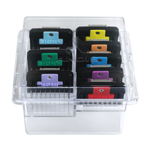 Load image into Gallery viewer, Andis Universal Attachment Combs
Stainless Steel Guide Combs
8-Piece Attachment Comb Set
Andis Clipper Combs 24845
Metal Grooming Comb Set
Universal fit clipper combs
Andis #10 #30 blade combs
Color-coded guide combs
Professional pet grooming accessories
Smooth cutting attachment combs
Grooming clipper guard sizes