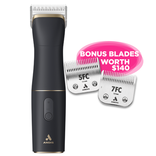 Andis Cordless Clipper
5-Speed Cordless Clipper
Professional Dog Clippers NZ
Long Runtime Dog Clipper
Low Vibration Clippers
A5 Blade Clippers
Heavy Duty Grooming Clippers
Professional Clippers for Double Coats
FREE BLADES
FREE PET GROOMING BLADES