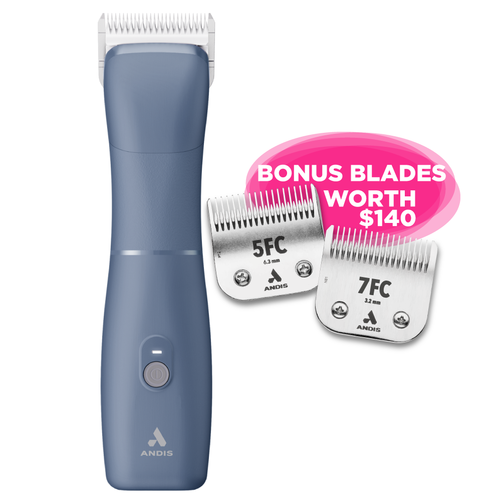 Andis Cordless Clipper
5-Speed Cordless Clipper
Professional Dog Clippers NZ
Long Runtime Dog Clipper
Low Vibration Clippers
A5 Blade Clippers
Heavy Duty Grooming Clippers
Professional Clippers for Double Coats
FREE BLADES
FREE PET GROOMING BLADES