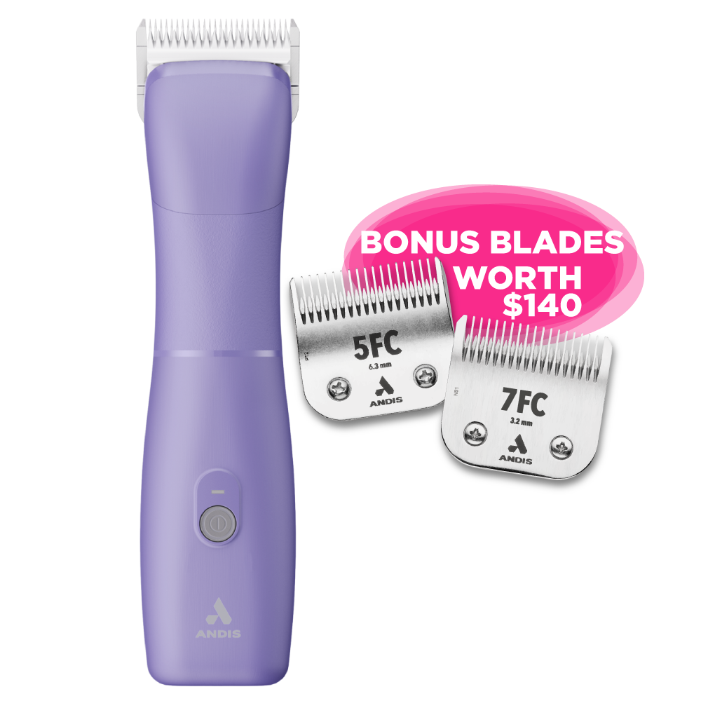 Andis Cordless Clipper
5-Speed Cordless Clipper
Professional Dog Clippers NZ
Long Runtime Dog Clipper
Low Vibration Clippers
A5 Blade Clippers
Heavy Duty Grooming Clippers
Professional Clippers for Double Coats
FREE BLADES
FREE PET GROOMING BLADES