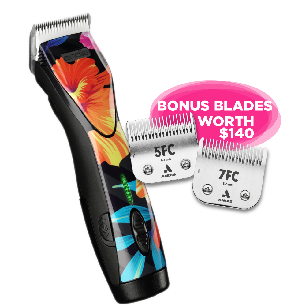 Andis Cordless Clipper
5-Speed Cordless Clipper
Professional Dog Clippers NZ
Long Runtime Dog Clipper
Low Vibration Clippers
A5 Blade Clippers
Heavy Duty Grooming Clippers
Professional Clippers for Double Coats
FREE BLADES
FREE PET GROOMING BLADES