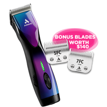 Load image into Gallery viewer, Andis Cordless Clipper
5-Speed Cordless Clipper
Professional Dog Clippers NZ
Long Runtime Dog Clipper
Low Vibration Clippers
A5 Blade Clippers
Heavy Duty Grooming Clippers
Professional Clippers for Double Coats
FREE BLADES
FREE PET GROOMING BLADES