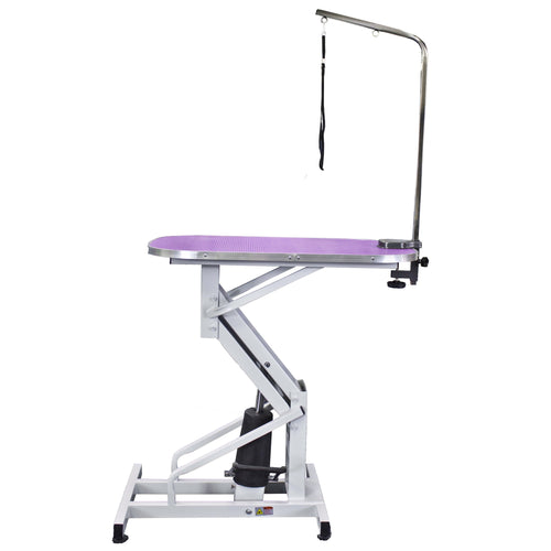 Beaumont Hydraulic Lift Grooming Table Purple 95cm