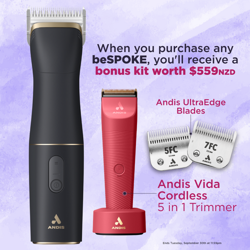 Andis beSPOKE Cordless Clipper - with 2 Batteries and Case